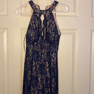 Navy blue long dress